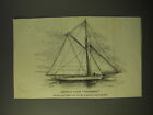 1887 Illustration par J Payne - American Yacht Volunteer