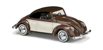 Scala H0 M : 1:87 Busch 46718 VW Hebmüller Cabrio Bi-Colore, Braun Nuovo Ovp - Immagine 1 di 2