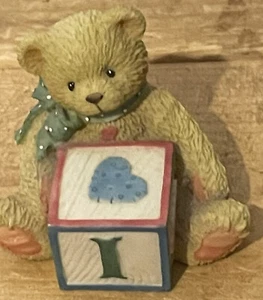 1995 Enesco Cherished Teddies Priscilla Hillman Alphabet Letter I Block 158488I - Picture 1 of 3