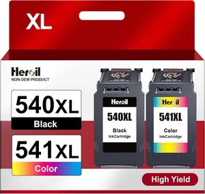 PG540 XL Nero CL541 XL Colore Cartucce D'Inchiostro Sostituzione per Canon 540 P - Foto 1 di 12