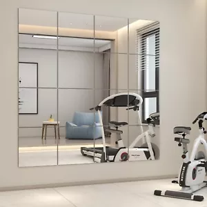 Versatile Self-Adhesive Mirror Tiles - Perfect for Gym, Dance, and Home Decor - Picture 1 of 8