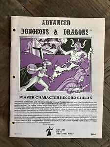 Vintage 1979 Advanced Dungeons & Dragons Player Character Record Sheets TSR9028