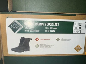 Muck Men's Originals Duck Lace Boot - Black - Picture 1 of 1
