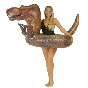 T-Rex Dinosaur Pool Tube over 5 Feet Long Pool Candy Photo Realprint! - Picture 1 of 3