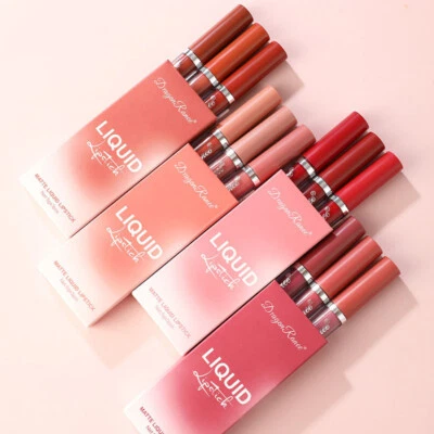 3PCS Liquid Lipstick Set Matte Velvet Non-stick Cup Lip Glaze Lip Gloss Makeup⊙ - Image 1 of 4