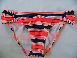 New Gap Body Women Ruched Side BO Bikini Candy Stripe C Sz. Large - Picture 1 of 2