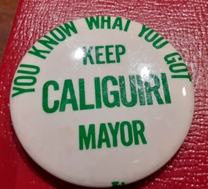 (pgasteelers1) PA. Pittsburgh 1984 Richard Caliguiri  for Mayor" pinbackš  - Picture 1 of 5
