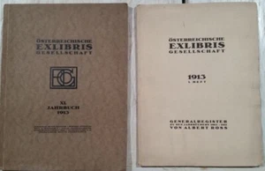 1913 Österreichische EXLIBRIS Gesellschaft Jahrbuch & Heft - Picture 1 of 12