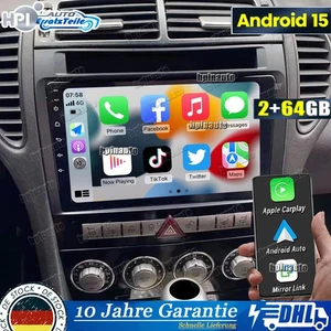 DAB+ Für Mercedes-Benz SLK R171 2004-2011 Android 15 Autoradio CarPlay GPS 2+64G - Bild 1 von 18