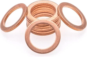 M14x18x1 mm Kupfer Quetschscheibe Flachringdichtung Dichtung Fitting M14 (10 Stück) - Bild 1 von 4