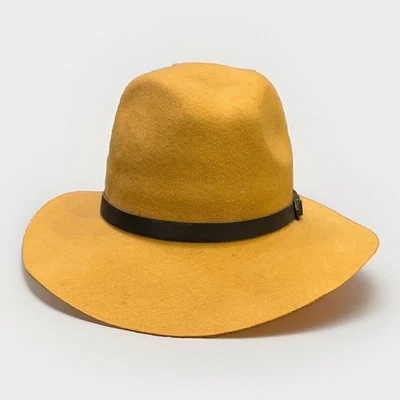 Sombrero Fedora Goorin Bros Para Hombres Mostaza Ala Ancha Lana Talla L GRANDE 100-6772 Foto 1 de 4