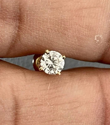 PENDIENTE ÚNICO DIAMANTE ORO AMARILLO 14KT 0.33CT (E57) Foto 1 de 4