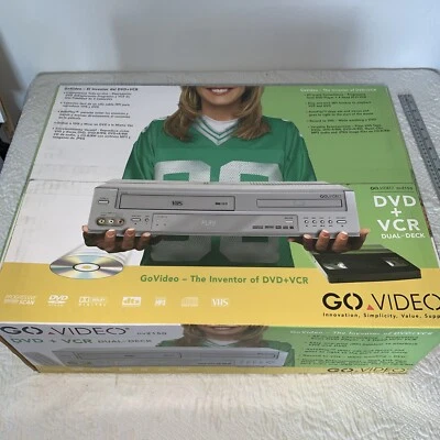 Combo reproductor de VCR/DVD GoVideo DV2150 cables manuales remotos NUEVO EN CAJA Foto 1 de 4