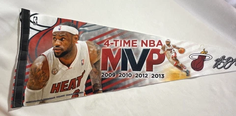Miami Heat Lebron James 4time MVP collector pennant Cover