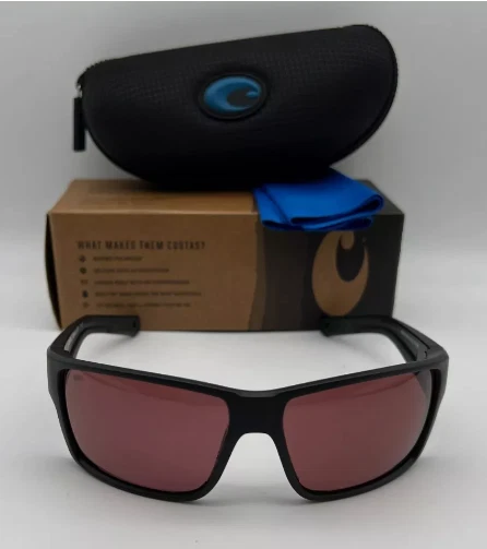 NUEVO Gafas de sol polarizadas Costa Del Mar REEFTON PRO negro mate/vidrio rosa 580G Foto 1 de 1
