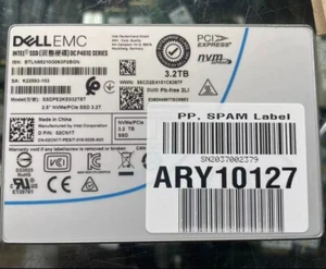 Intel 3.2TB 2.5" P4610 Enterprise SSD DELL EMC U.2 Solid State Drive PE2KE032T8T - Bild 1 von 2