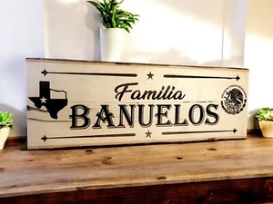 Personalized Engraved Wood Sign 23" Large Rectangle Basswood. Horse & Horseshoe - Picture 1 of 6