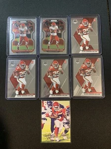 clyde edwards helaire rc lot (7) 2020 prizm #328 + Mosaic #212 - Picture 1 of 2