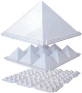 Pyramid Set White - Best Bagua Plate Pyramid Set 4.5"(inch) For Vastu AP-719 - Picture 1 of 3