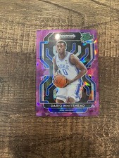 2022-23 Panini Prizm Draft Picks Rated Prospect Purple Ice /149 Dariq Whitehead