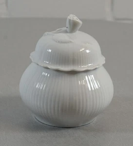 Tirschenreuth Salzburgo porcelana blanca azucarero tapa lata vintage - Imagen 1 de 3