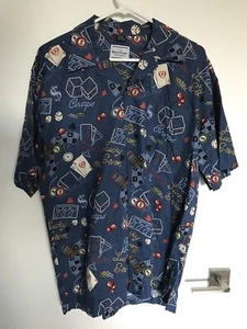  David Carey Originals Hawaiian Camp Shirt Gambling Themed Size Large - Picture 1 of 5