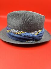 St. Andrews Mens Straw Hat, Blue, 7 1/8. “The Broadway”