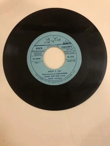 1951 Duck Calling For Canvasbacks & Diving Class - Philip S Olt 45 rpm ~HF36 - Imagen 1 de 2