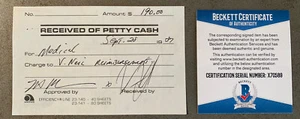 Motley Crue RARE 1987 Vince Neil signed handsigniert Receipt Beckett Certified #1 - Bild 1 von 2