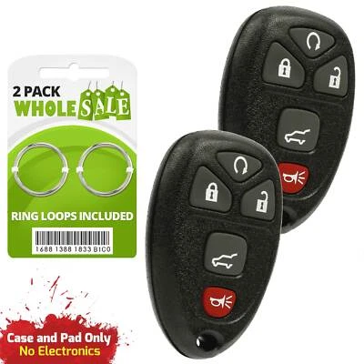 2 Replacement For 2007 2008 2009 2010 Chevrolet Tahoe Key Fob Remote Shell Case - Image 1 of 3