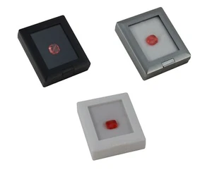 Paquete de 2 cajas de exhibición de joyas de acrílico transparente con soporte - Imagen 1 de 7