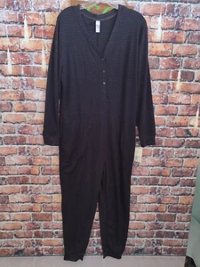 Stars Above Women's Thermal Jumpsuit Pajamas Black XL - Picture 1 of 11