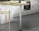 Table Worktop Leg Adjustable Chrome S. Steel Breakfast Bar Support 870x60mm