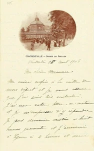 Dépt 88 - Contrexéville Source du Pavillon - Très Belle Entête Thermalisme 1908 - Picture 1 of 1