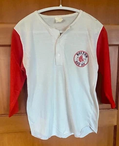 Rare Vintage Boston Red Sox 3/4 Sleeve Baseball Tee Large - Picture 1 of 4