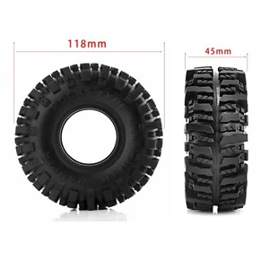 118mm 1.9" Rubber Rock Tyre Wheel Tire for 1:10 RC Crawler Car Axial TRX4 Redcat - Picture 1 of 12
