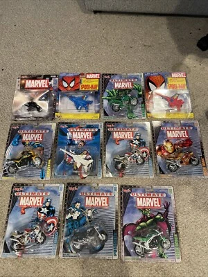 Maisto Ultimate Marvel Motorcycle Collection Series 1 Lot Of 11 Vehicles - Image 1 of 4