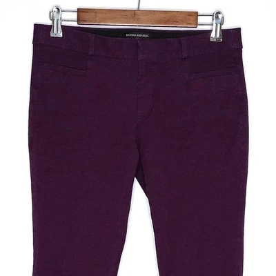 Banana Republic Sloan Mujer Pantalones Cortos de tiro bajo Talla 6 Elástico Púrpura Sólido Foto 1 de 4