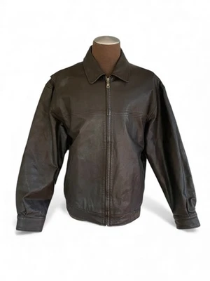 Men's Leather Bomber Jacket Vintage St. john’s Bay 736587 Mens XL - Image 1 of 4