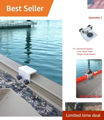 Universal 90-Degree Aluminum Gunnel Track Bracket for Boats - Easy Install - Image 1 of 4