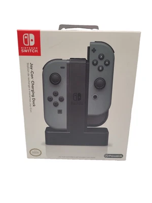 PowerA 4 Joy-Con 充电底座黑色 USB 电源适用于任天堂 Switch 开箱 — 第 1/3 张图片