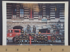 FDNY Ladder 1 Postcard Neal Slavin New York City Duane St Firehouse Engine 7