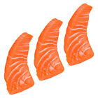 3 Pcs Fake Salmon Model Realistic Food Simulation Decorations