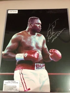 Larry Holmes Autographed Signed 16x20 Photo Leaf Cert - Picture 1 of 3