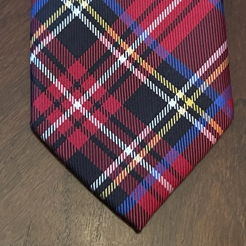 Corbata Express roja azul dorada 100 % seda para hombre hecha en China” Foto 1 de 4