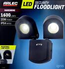 Arlec 20W LED Twin 2 x Security Floodlight Adjustable Flood Lamp Daylight Light