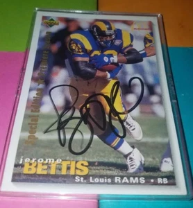 '94 Upper Deck Spec.Ed. Premere Season Autograph🏈Jerome Bettis🏈 Rams/Steelers - Picture 1 of 5