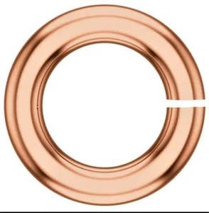 10 mm OD 6,5 mm ID SÓLIDO 10k oro rosa 14ga grueso calibre pesado ABIERTO EE. UU. - Imagen 1 de 4