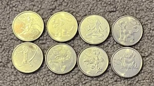 Walt Disney World 50th Anniversary Commemorative Gold Medallion Coins Lot Of 8 - Picture 1 of 2