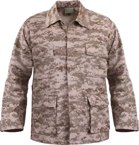 Desert Digital Camouflage Military Uniform Fatigue BDU Shirt - Picture 1 of 4